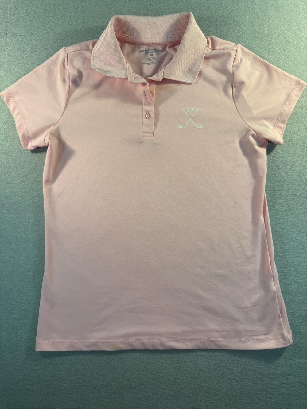 Girls Light Pink Golf Polo Shirt Size M